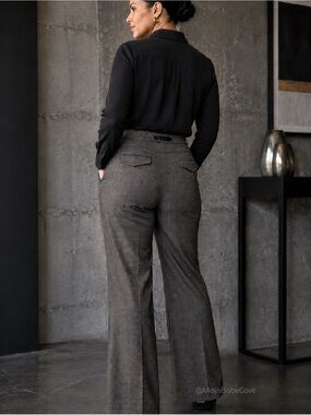 Express Houndstooth Editor Trouser Wide Leg Pants